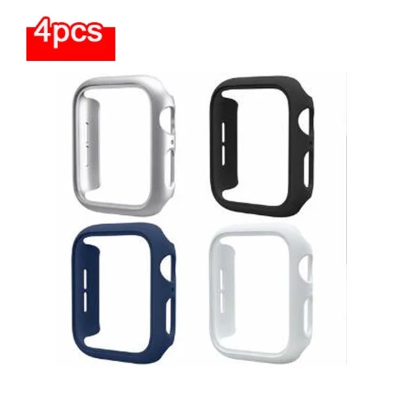 4 st Fodral för Apple Watch Series 7 8 41mm 45mm 40mm Skydd PC-skydd för iWatch Series 6 5 4 38mm 42mm Stötfångarfodral Ingen Skärm B 41mm