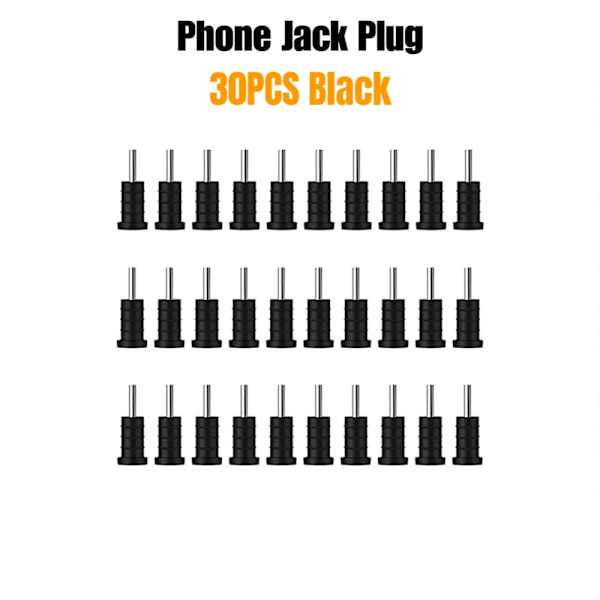 1-50st Universal Mobiltelefon Högtalare Damm Nät Klistermärke Typ C Dammskydd för Samsung Xiaomi Redmi Huawei Nät Högtalare Rengöringskit JACK Plug-30pcs