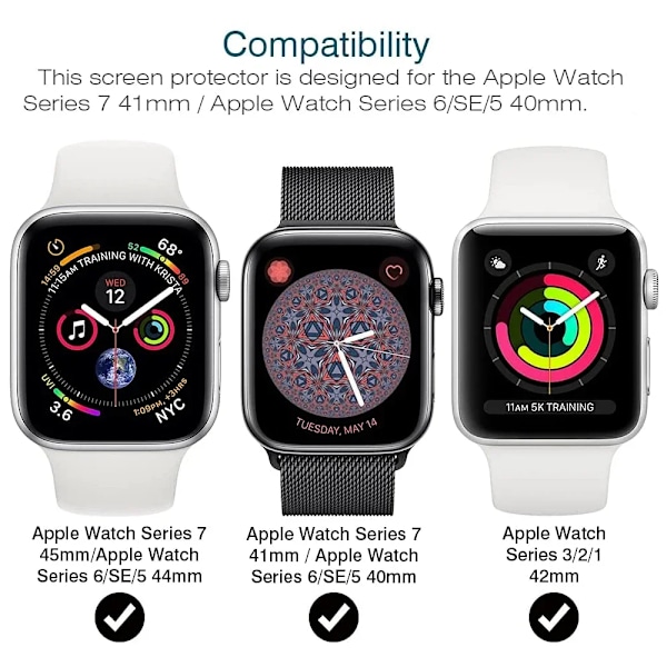 Skärmskydd för Apple Watch Series 9 7 8 41mm 45mm HD Transparent TPU Film iwatch Series 6 5 4 3 2 1 SE 38mm 42mm 40mm 44mm 3-PCS Series 7 8 41MM