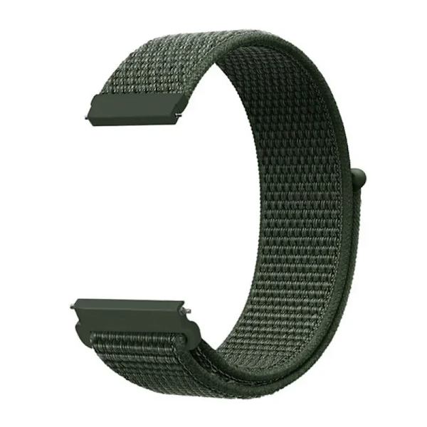 20 22mm Nylon Klockarmband För Garmin Vivoactive 3 4 5/Venu 2 Plus/Venu 3/Forerunner 55 158 265 965 745 645 255 Music Loop Armband Army green 22mm Width Band