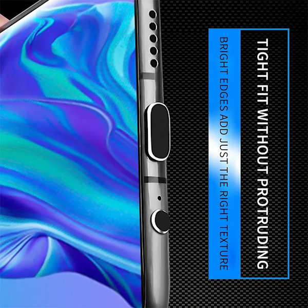 4 st USB C Dammskydd med Rengöringsborste Anti-Damm USB-C Pluggar Laddningsport Skyddskåpor För iPhone Samsung Alla Smartphones Gold