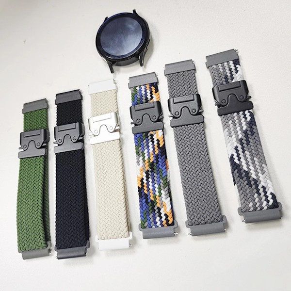 20mm 22mm klockarmband för Samsung Galaxy Watch 7/6/5/5 pro/4/Classic/3 Flätat Armband Correa Huawei watch GT 5 pro 4 3 SE Armband Cowboy 2 1 pcs 22mm