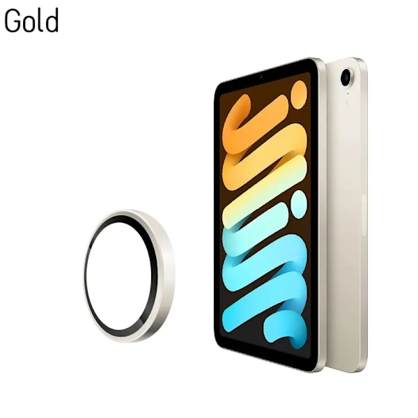3D Härdat Glas Ring Färg Lins Skydd För Apple IPad 11:e Gen (A16) 2025 10:e 10.9 2022 Air 5 4 Mini 7 6 HD Kameraskydd Yellow Tempered Glass