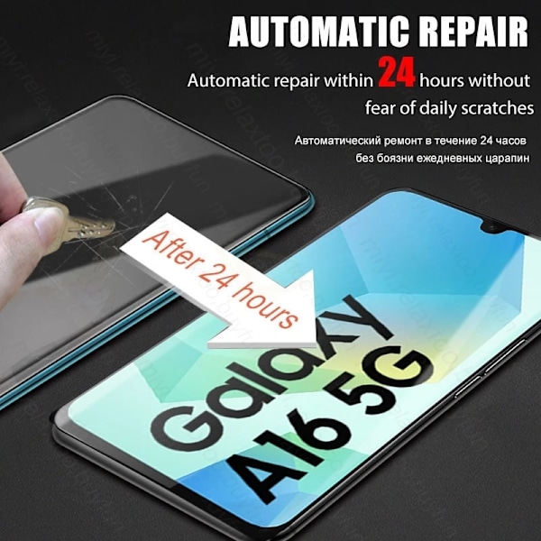 4-i-1 Sumsung A16 5G Kameraglas & Hydrogel Film Skärmskydd för Samsung Galaxy A16 A 16 16A 5G/4G SM-A165F, SM-A166B 6.7\" 4in1 2front 2lens For Samsung A16 5G