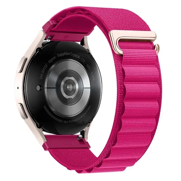 22mm 20mm Nylon Alpine Loop Armband för Huawei Watch GT5 Pro GT5 GT4 GT3-2 46mm Armband Klockarmband för Samsung Watch 7 6 5 4 Bälte Rouge red for width 22mm