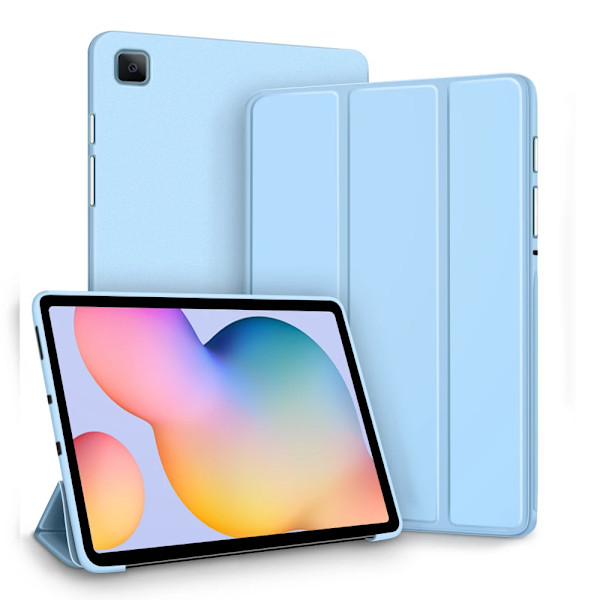 Fodral för Samsung Galaxy Tablet för S6 lite 10.4 Tab A9 A8 A7 S7 S8 S9 och Plus FE Smart Auto Sleep Wake Funktion Silikonskydd Light blue Tab S9 S9FE 11in