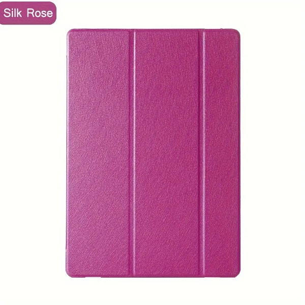 Fodral för Samsung Galaxy Tab A A9 Plus A8 10.5 A7 Lite T220 X200 X210 T580 S5E S6 Lite S2 T810 P620 PU Tablet Cover Smart Case Silk Rose Red S6 Lite 2020 P610