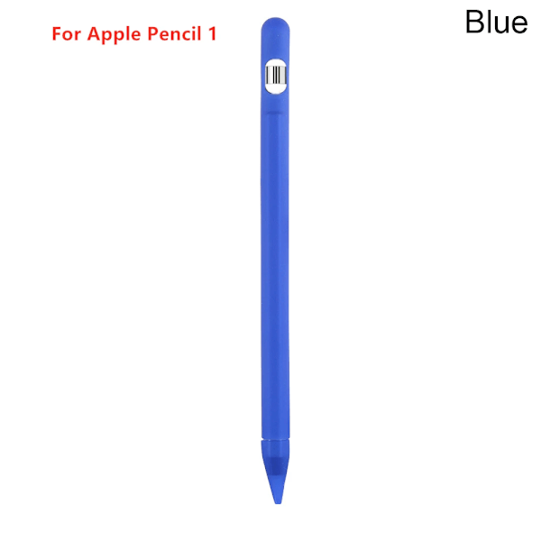 Fodral för IPad Tablet Touch Pen Stylus Skyddsfodral 4-i-1 Färgglatt Mjukt Silikonskydd för Apple Pencil 1:a Generationen Blue