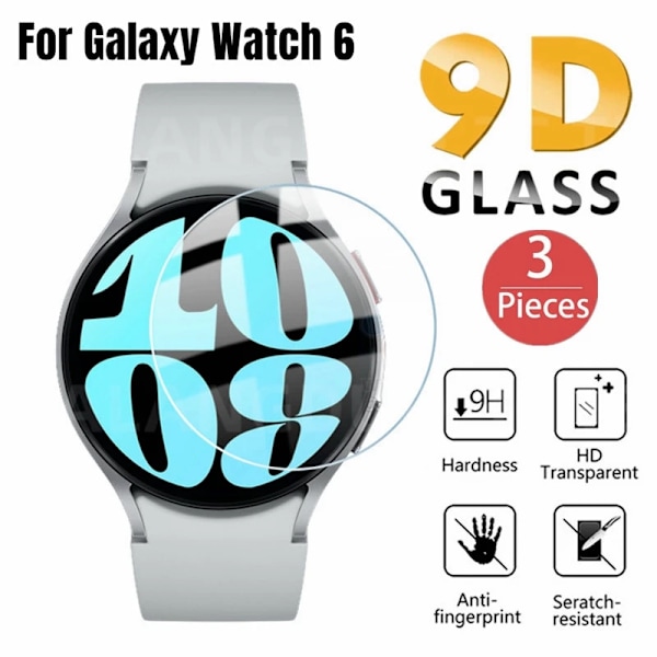 3 ST Glasskydd för Samsung Galaxy Watch 7 6 5 Pro 40mm 44mm Watch6 Classic 43mm 47mm Fulltäckande Skärmskydd HD Härdat Glas Watch 6 Classic 47mm 3PCS