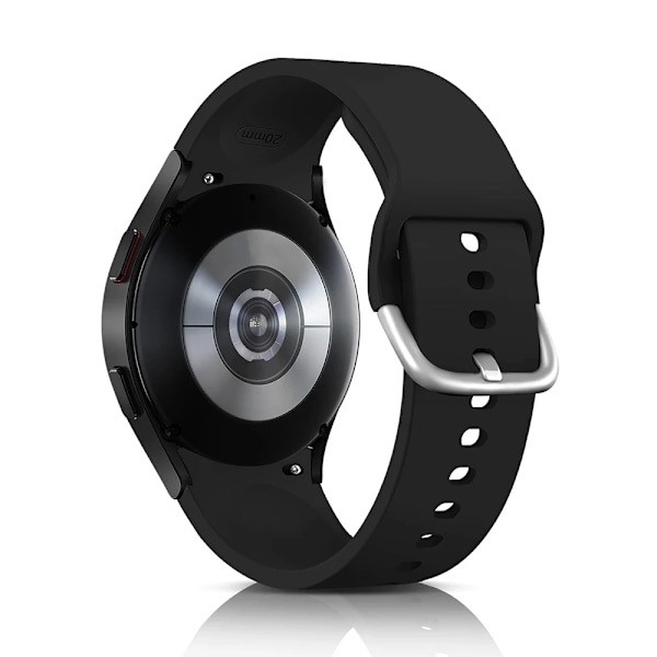 Silikonarmband för Samsung Galaxy Watch 7 6 5 4 44mm 40mm pro 45mm Sport 20mm Klockarmband Armband Galaxy Watch6 Classic 43mm 47mm black Watch 7 6 5 44mm