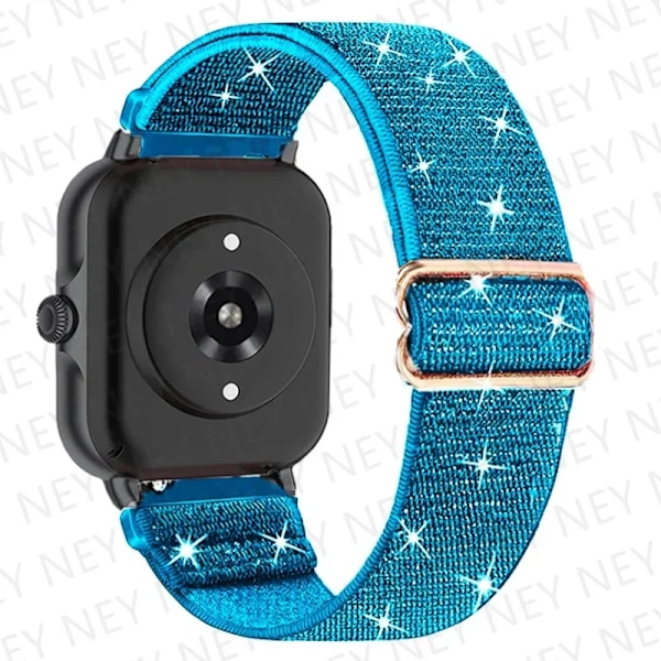 20mm/22mm Glänsande elastiskt armband för Amazfit gts 4-3-2-2e-mini/GTR 4/3 Pro band Amazfit Bip 5/Bip3 pro/Balance/GTS/GTR 4-3-2 armband Shiny Sky blue 0 20mm watch band