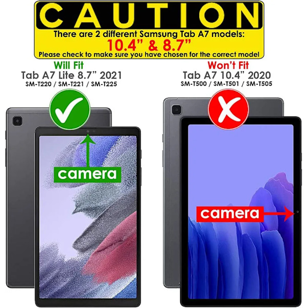 För Samsung Galaxy Tab A7 Lite SM-T225 T220 8.7 tum Skärmskyddsfilm Anti-Repor 9H Hårdhet Tablet Pet film 2021 3Pcs