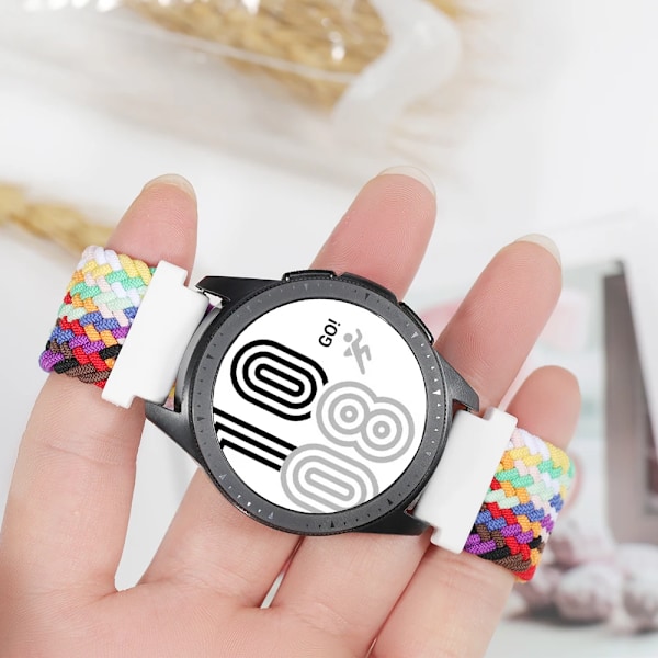 Flätat Solo Loop-armband för Samsung Galaxy Watch 7/5/6/4 44mm 40mm/4 classic 42 46mm Klockarmband 22 20mm correa Galaxy 5 45mm rem Starlight M