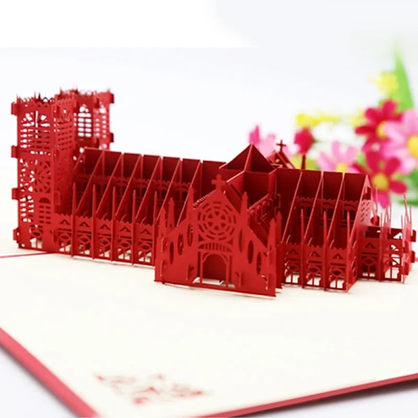 Pop UP 3D Födelsedagskort Världsattraktioner Kort Affärsinbjudan Pojke Gåva Hälsning Turistvykort för Pojkvän Pappa Present Westminster Abbey