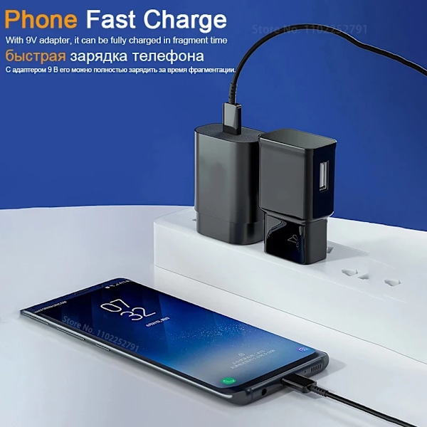 Original PD 25W Supersnabbladdare För Samsung Galaxy S21 S22 S23 S24 Ultra A54 A53 A34 USB Typ C Datakabel 2M Laddare Adapter EU Black 2 IN 1