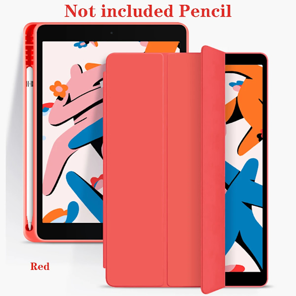 2025 M3 Fodral för iPad 11:e/10:e/9:e/8:e/7:e Gen Air 11 5/4 Pro 13 12.9 11 Fodral 2024 iPad 9:e Generationens Fodral 10.2 Mini 6 Pennhållare Red 1 iPad Air 11 M2 M3