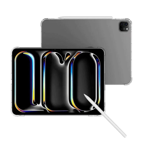 Clear Tablet Skyddsfodral För Apple iPad Pro 11 (M4) 2024 A2836 A2837 A3006 Transparent Mjuk TPU Silikon Slim Airbags Skal Transparent iPad Pro 11 2024