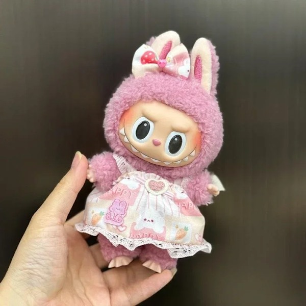 Mini Plyschdockas Kläder Outfit Tillbehör För Korea Kpop Exo 15-17cm Labubu Idol Overall Set Kläder Gåva Labu-3 No doll