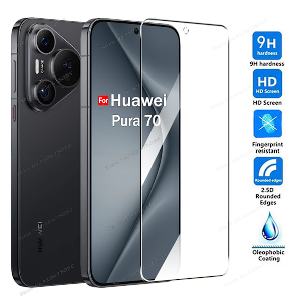5 st Härdat Glas För Huawei Pura 70 Skärmskydd För Huawei P30 P40 Lite P50 Nova 5T 8i Mate 20 50 60 HD Skyddsglas for P40 Lite E 5pcs HD Glass
