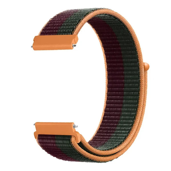 20 22mm Nylon Klockarmband För Garmin Vivoactive 3 4 5/Venu 2 Plus/Venu 3/Forerunner 55 158 265 965 745 645 255 Music Loop Armband Cherry green 22mm Width Band