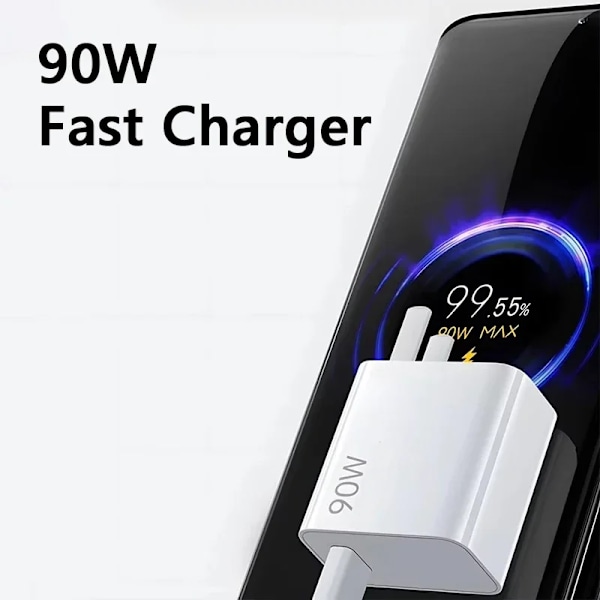 Xiaomi 90W Original Laddare Snabbladdning EU Laddadapter Snabb USB Typ C Laddkabel För Xiaomi 15 14 Ultra Redmi Note 13 1.5 Meter Data line
