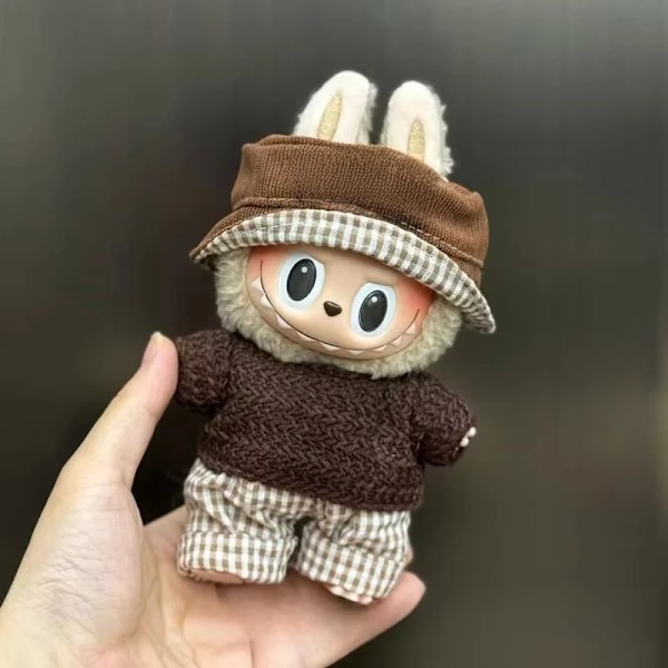 Mini Plyschdockas Kläder Outfit Tillbehör För Korea Kpop Exo 15-17cm Labubu Idol Overall Set Kläder Gåva Labu-26 No doll