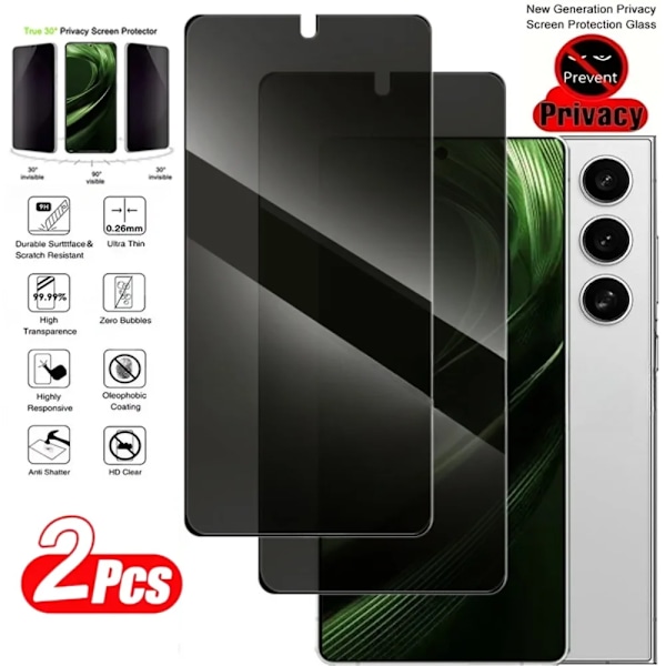 2 st Anti-Spion Skärmskydd för Samsung Galaxy S24 S25 Ultra S21 S23 Plus S25 Edge S23 S20 FE Anti Peeping Härdat Glas Galaxy S20 FE Anti Peeping