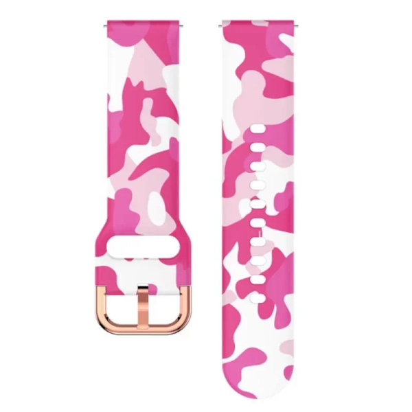 18mm Tryckt Silikonarmband för Huawei Watch Gt4 41mm 18mm Armband För Garmin Vivoactive 4S/Venu 2s Huawei Watch Gt5 41mm armband 17 pink camouflage 18mm watchband