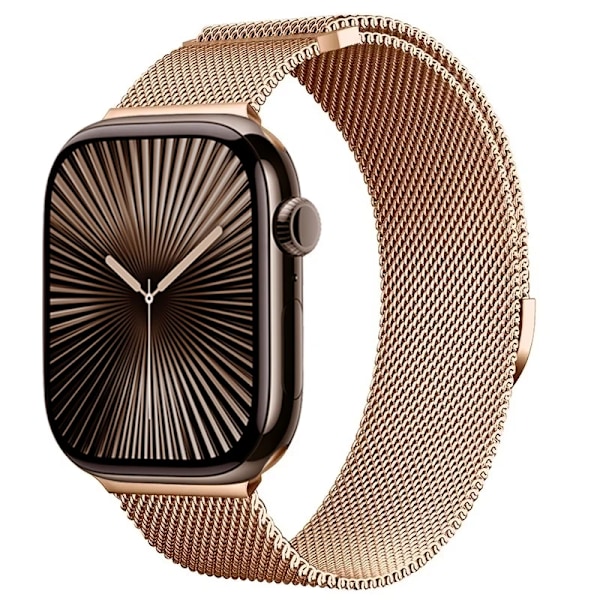 Milanese Armband för Apple Watch Band Ultra2 49mm 10 46mm 9 8 7 45mm 41mm Metall Magnetiskt Armband iWatch 6 5 4 SE2 44mm 40mm 42mm Rose gold Ultra 49mm