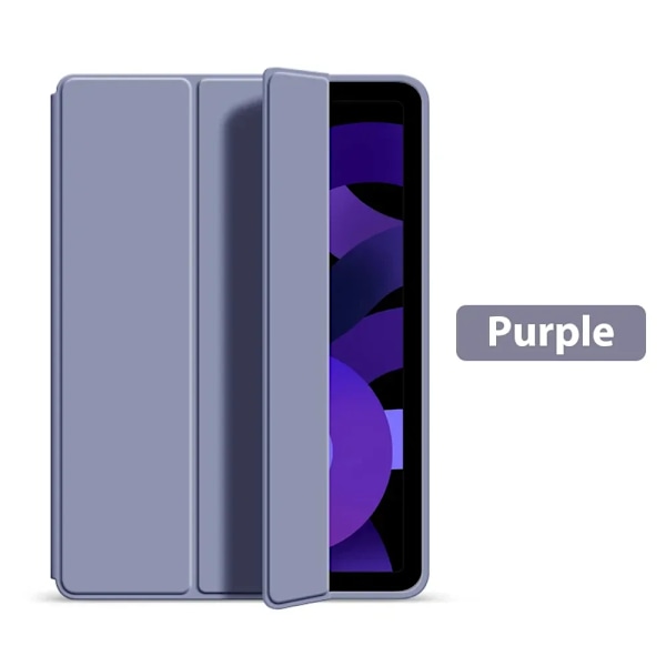 Fodral för iPad Pro 11 12.9 13 tum M2 M3 2025 10:e generationen 10.9 A16 Air 6 5 4 3 Funda för Apple iPad 9:e 8:e 7:e 10.2 Mini 6 7 Purple Mini 6 7