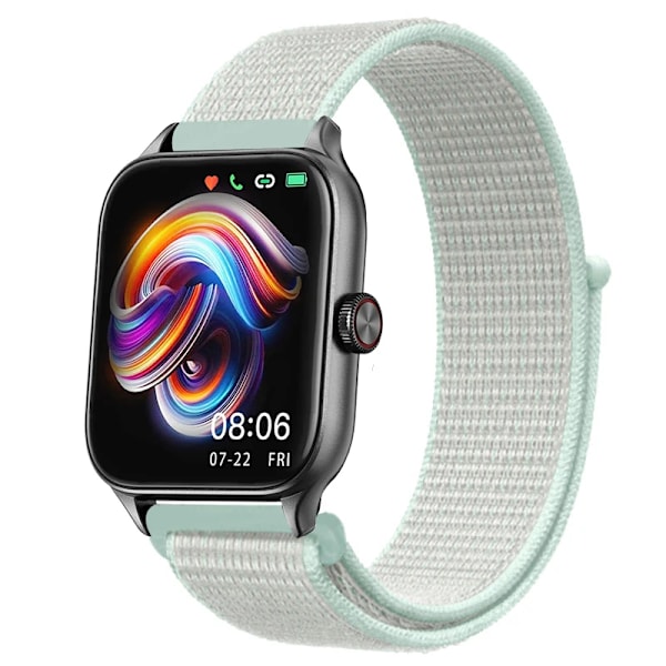 20mm 22mm Nylon Loop band för Amazfit GTS4/2/3/3pro/2e/GTS2 Mini/GTR 4 42mm/47mm/GTR2/2e/stratos armband Amazfit bip rem 30 light cyan 22mm