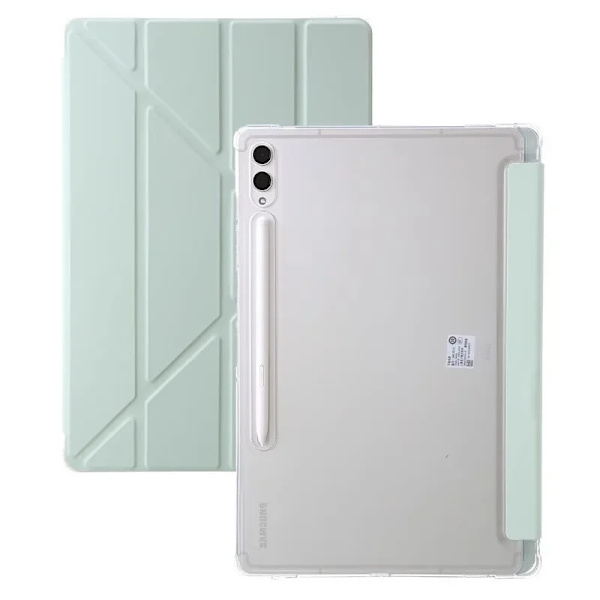 För Samsung Galaxy Tab S9 S10 FE S7 S8 Plus S9 FE S7 FE S9+ S8+ A9 Plus Lite 8.7 S6 Lite S10 FE Plus 13.1 Ställ Smart Fodral LightGreen Tab S8 Plus12.4 inch