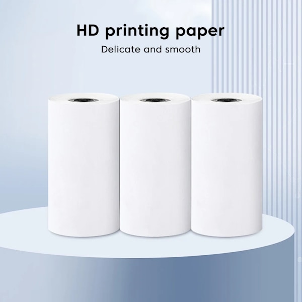 57*25mm Termopapper Etikett Självhäftande HD Färg Rullar Papper För Miniskrivare Direktutskrift Barnkamera Fotopapper 3Roll Thermal Paper