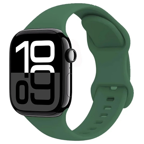 Sport Silikonarmband för Apple Watch 10 9 8 7 46mm 42mm 45mm 41mm Ultra 2 49mm Armband Klockarmband iWatch 6 5 4 SE 44mm 40mm Rem Dark green Series 10 46mm