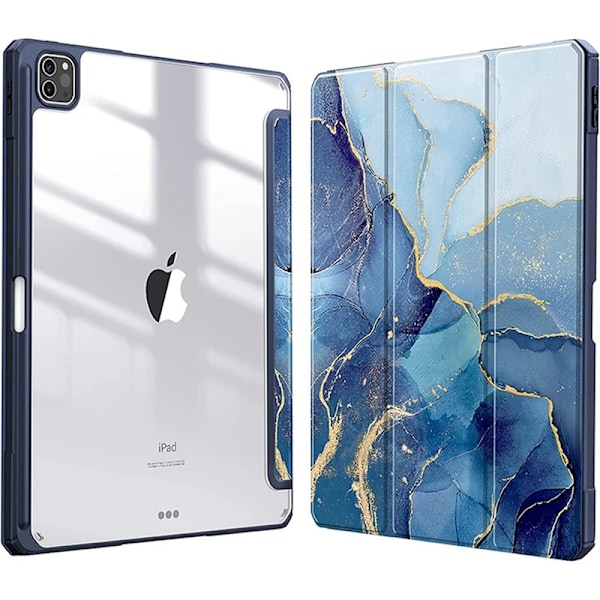 Smart PU-fodral för iPad Air 4:e 5:e iPad 10:e 10.9 Funda för iPad Pro Air 11:e 11 7:e 8:e 9:e 10.2 2 9.7 3 10.5 Transparent Skal picture HY iPad 7th 8th 10.2