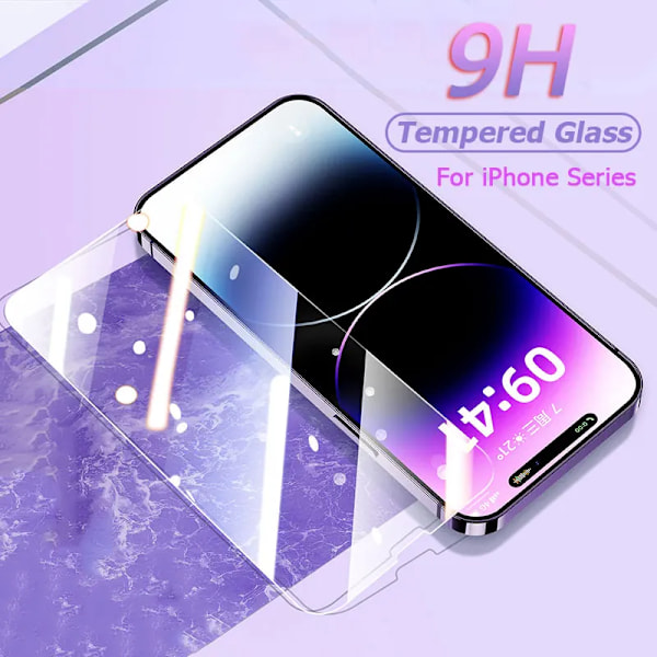 3-pack Härdat Glas för iPhone 15 14 13 12 11 Pro Max Mini X XS Max XR 15 Plus Skärmskydd Film för iPhone 16 Pro Max 16E For iPhone 16 Plus 3PCS Glass