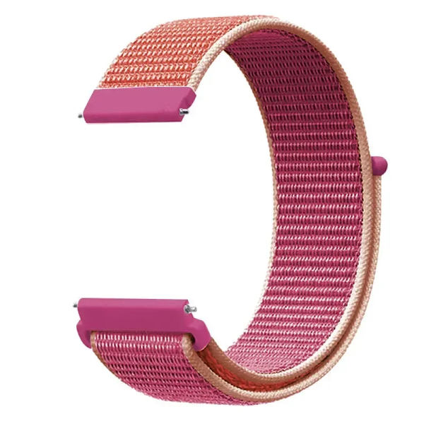 20 22mm Nylon Klockarmband För Garmin Vivoactive 3 4 5/Venu 2 Plus/Venu 3/Forerunner 55 158 265 965 745 645 255 Music Loop Armband Garnet 22mm Width Band