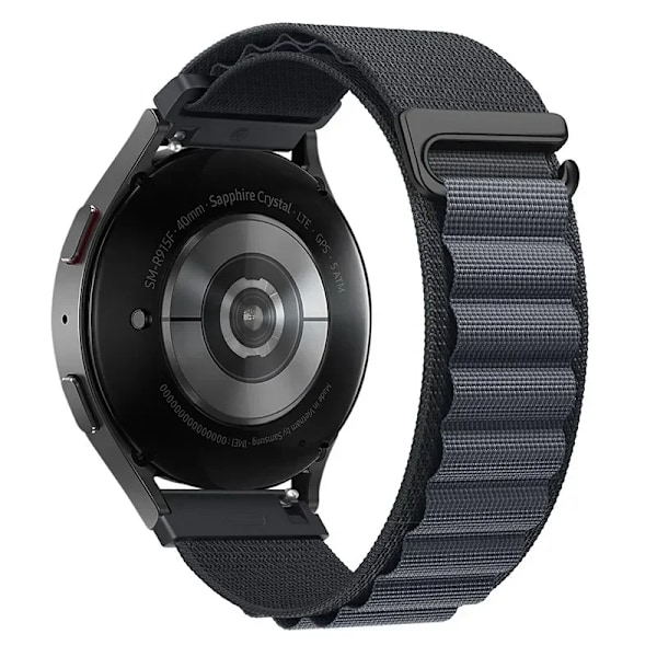 22mm 20mm Nylon Alpine Loop Armband för Huawei Watch GT5 Pro GT5 GT4 GT3-2 46mm Armband Klockarmband för Samsung Watch 7 6 5 4 Bälte Dark grey for width 20mm