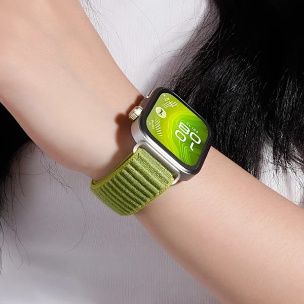 Nylonflätat armband för Huawei Watch Fit 4 3 Smartwatch Bekvämt band Utbytbart för Huawei Watch Fit 4 Pro Tillbehör Bälte Yuan Ye green Huawei Watch Fit 4