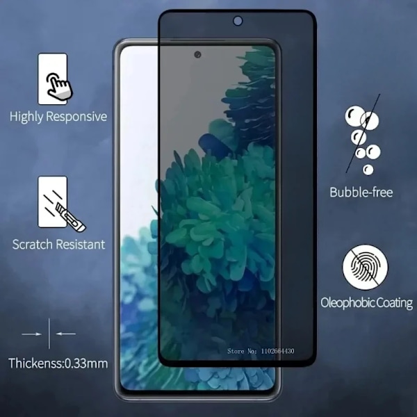 4 st Anti Spion Sekretess Svart Glas För Samsung Galaxy A54 A34 A14 A15 A25 A35 A52 5G Skärmskydd A55 A53 A55 A73 A90 Glas Galaxy A31 Anti Peeping