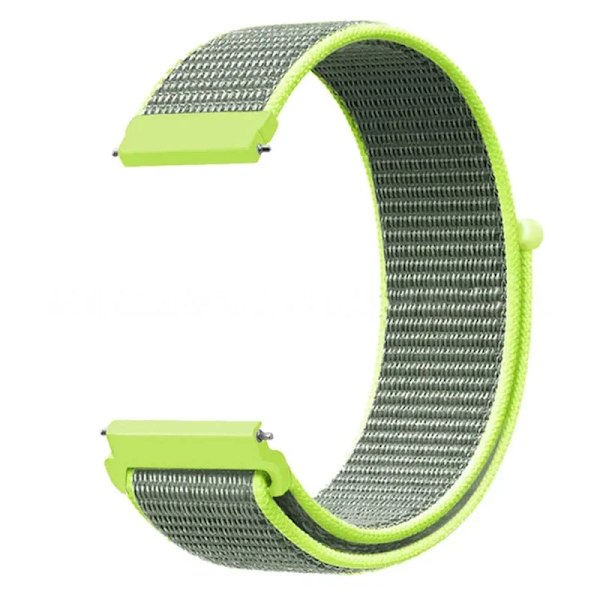 20 22mm Nylon Klockarmband För Garmin Vivoactive 3 4 5/Venu 2 Plus/Venu 3/Forerunner 55 158 265 965 745 645 255 Music Loop Armband Bright yellow 22mm Width Band