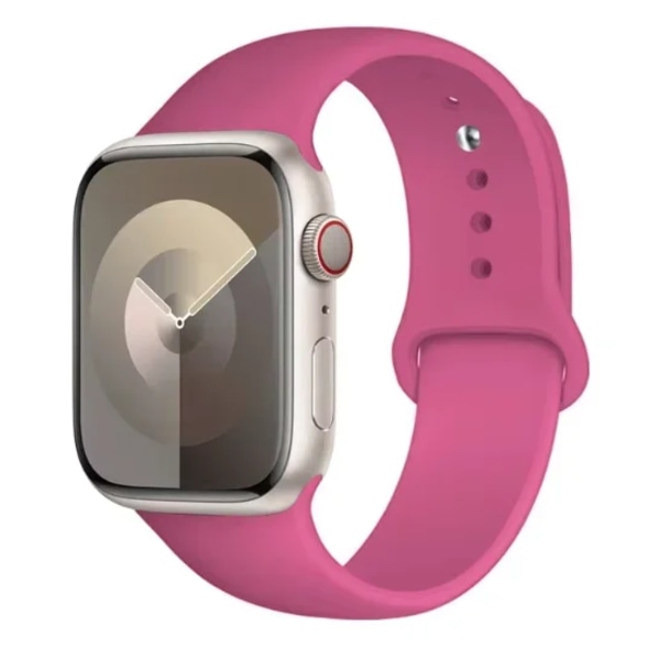 Lämplig för Apple Watch Smart Watch Iwatch3/4/5/6/7/8/Se Generation Ultra Klockarmband Fritt Justerbart Enfärgat Silikon M Dragon fruit 12mm
