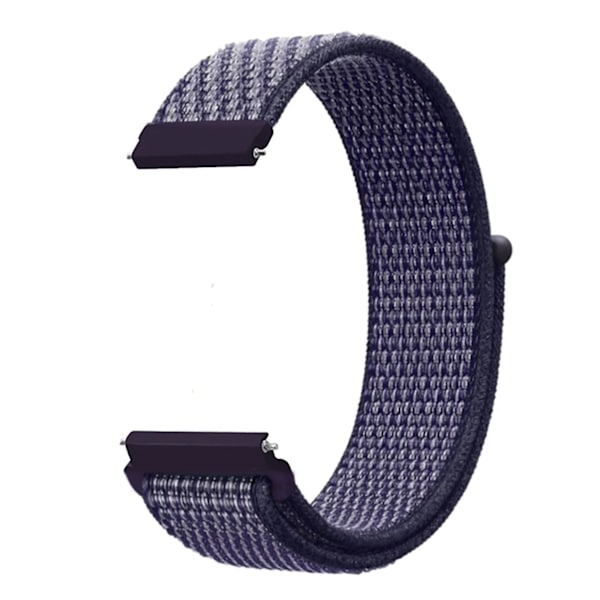20 22mm Nylon Klockarmband För Garmin Vivoactive 3 4 5/Venu 2 Plus/Venu 3/Forerunner 55 158 265 965 745 645 255 Music Loop Armband Heart purple 20mm Width Band