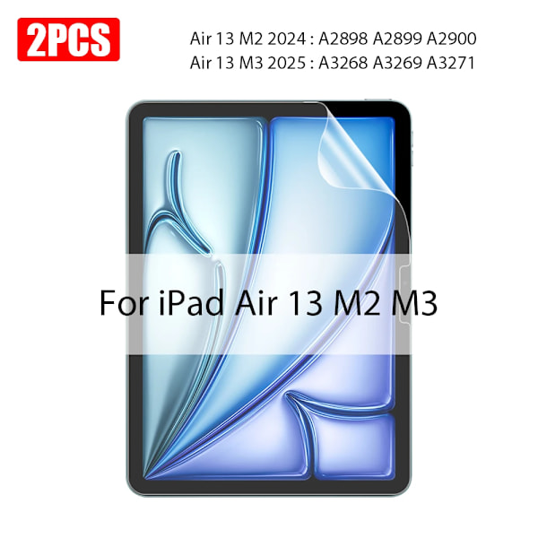 2 st Pappersliknande Skärmskydd för Ipad 10 10:e Pro 13 M4 12.9 2025, Ipad Air 11 5 4 M3 M2 A16 9:e Generationen Mini 6 7 Air 13 M3 M2