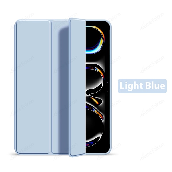 Fodral för Ipad Pro 13 M4 12.9 A16 10 9 9:e 10:e Generationen Funda För Ipad Air 11 5 4 3 2 1 Mini 6 7 M2 M3 2025 Skyddstillbehör Light Blue Mini 6 Mini 7
