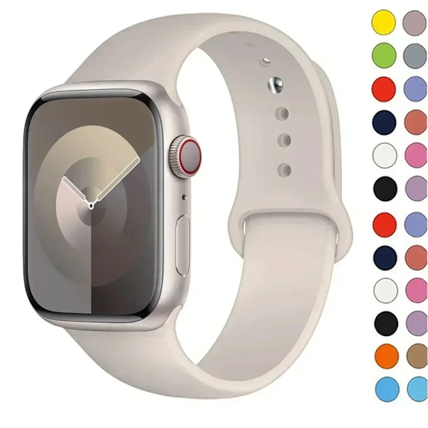 Silikon Sportarmband för Apple Watch strap 49mm 44mm 45mm 40mm 41mm 42mm 38mm armband iwatch series9 8 7 6 5 4 3SE Ultra 2 correa Y 38mm-40mm-41mm S-M