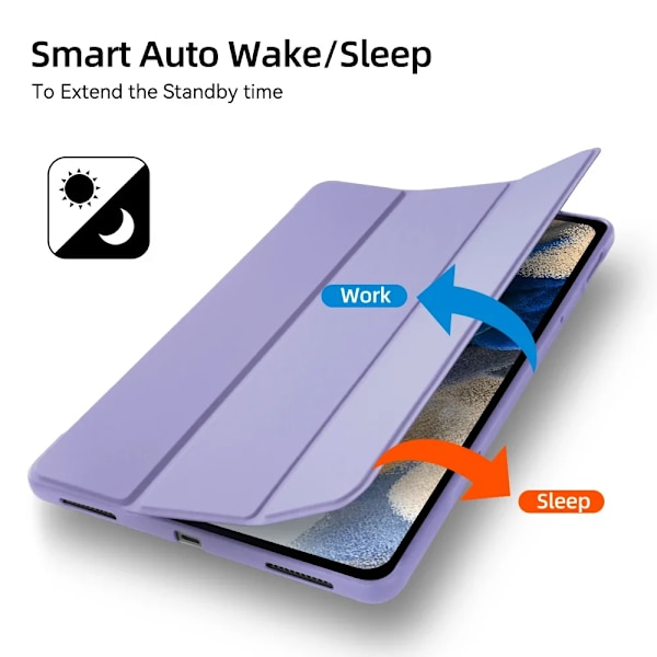 Fodral för Samsung Galaxy Tablet för S6 lite 10.4 Tab A9 A8 A7 S7 S8 S9 och Plus FE Smart Auto Sleep Wake Funktion Silikonskydd Navy blue Tab S9 S9FE 11in