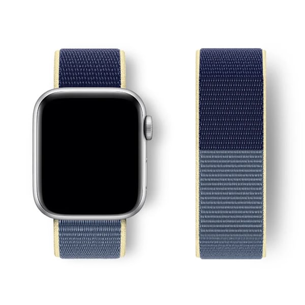 Nylon Loop Armband för Apple Watch band 44mm 40mm 45mm 41mm 46 42mm 49mm 44 45 mm armband iWatch serie 10 9 SE 7 6 5 4 Ultra 2 Alaskan Blue 45 40mm 41mm S10-42mm