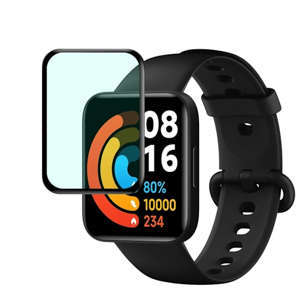 Skyddsfilm för Xiaomi Redmi Watch 2 Lite Smartwatch Skärmskyddsfilm Klar TPU Ej Glas Böjd Fulltäckande 1 Piece