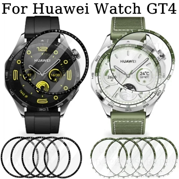 Härdat Glas Film För Huawei Watch GT 4 46mm 41mm Skärmskydd Anti-Rep 3D Glas Filmer För Huawei Watch gt4 41 46mm Green-5PCS For GT4 41mm